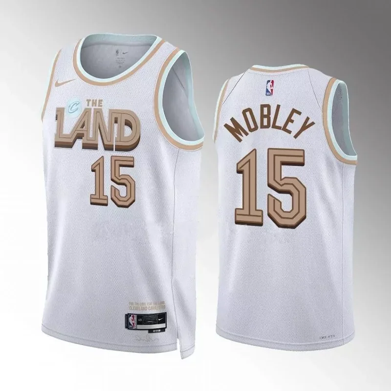 Cleveland Cavaliers #15 isaiah mobley 2022 23 city edition white jersey 1 Basketball jersey