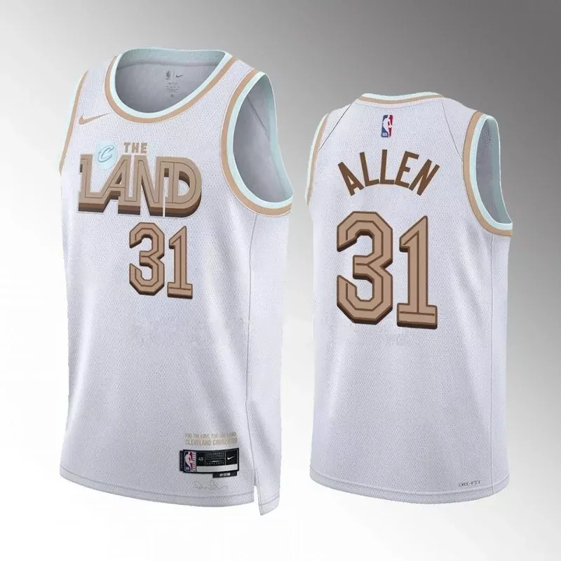 Cleveland Cavaliers #45 donovan mitchell 2022 23 city edition white jersey 1 Basketball jersey - Image 3