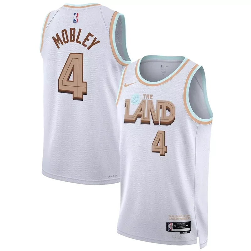 Cleveland Cavaliers #45 donovan mitchell 2022 23 city edition white jersey 1 Basketball jersey - Image 2