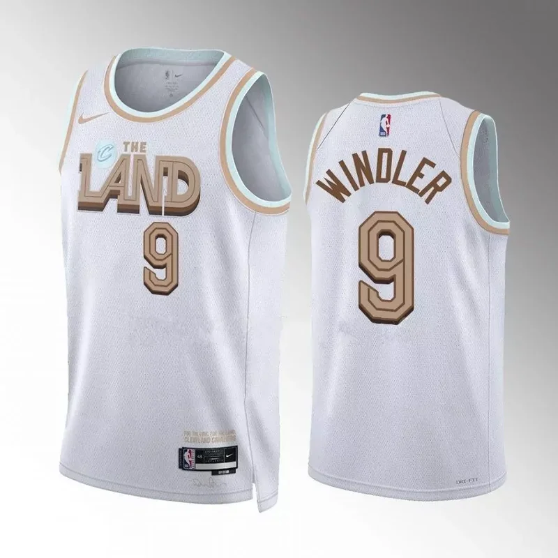 Cleveland Cavaliers #9 dylan windler 2022 23 city edition white jersey 1 Basketball jersey