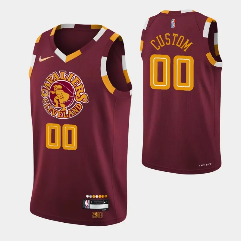 Cleveland Cavaliers #45 Donovan Mitchell 2022 23 Icon Edition Wine Basketball jersey - Image 3