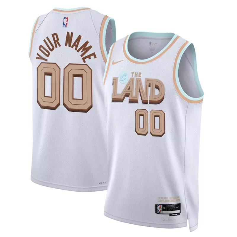 Cleveland Cavaliers Unisex 2022 23 Custom City Edition White.webp Basketball jersey