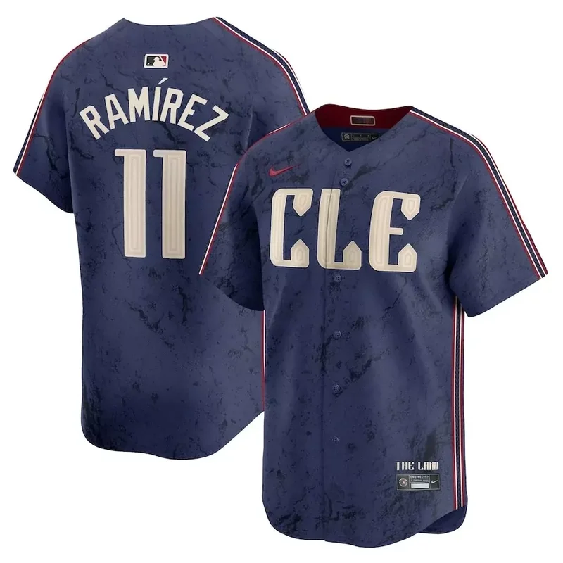 Cleveland Guardians #48 Emmanuel Clase Navy 2024 City Connect Limited Stitched Baseball jersey - Image 3