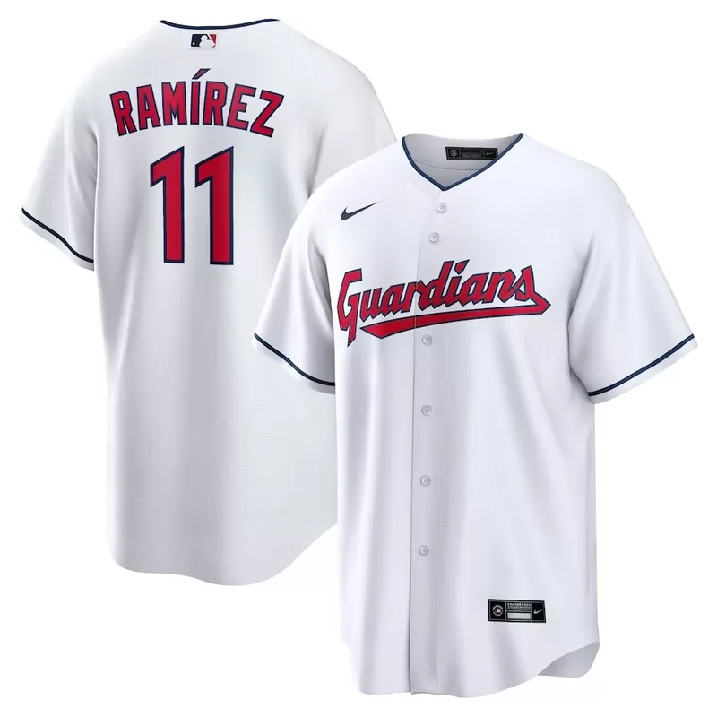 Cleveland Guardians #11 Jose RaméŸ—ez White Baseball jersey