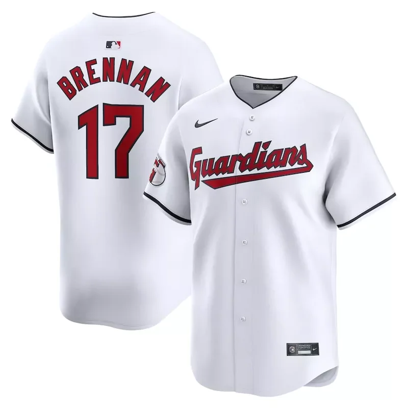 Cleveland Guardians #17 Will Brennan Home Limited Player White Baseball jersey