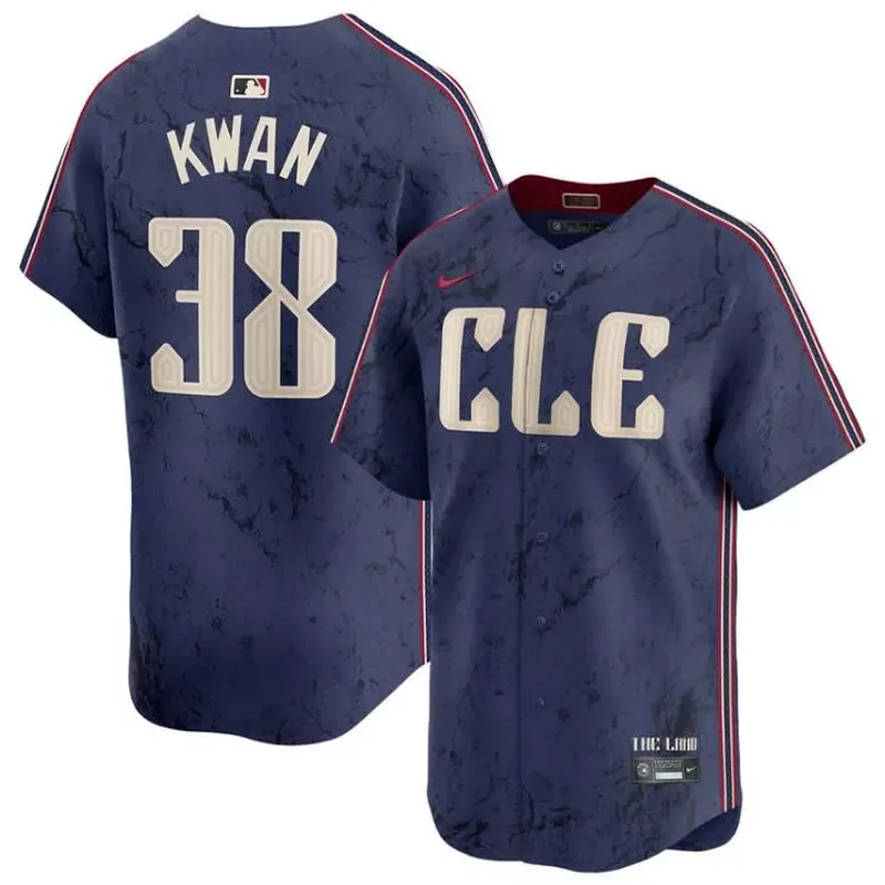 Cleveland Guardians #38 Steven Kwan Navy 2024 City Connect Limited Stitched Baseball jersey