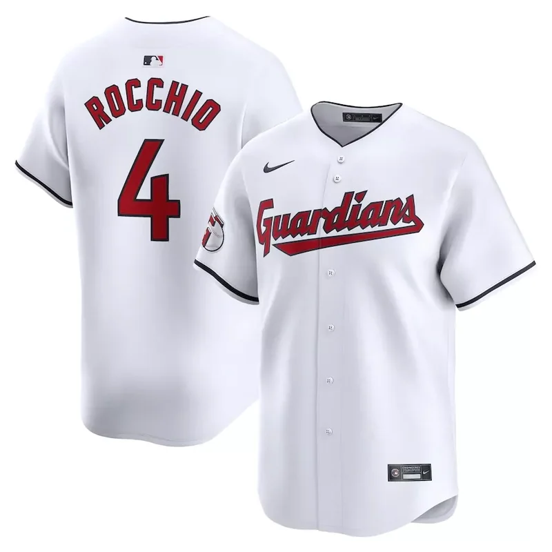 Cleveland Guardians #4 Brayan Rocchio White Cool Base Stitched Baseball Baseball jersey - Image 5