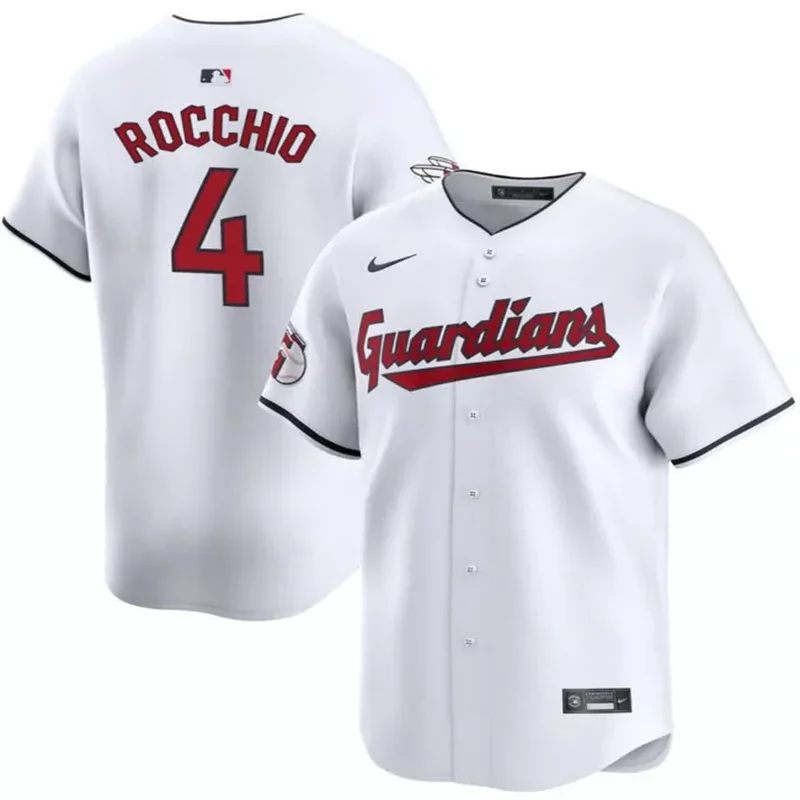 Cleveland Guardians #4 Brayan Rocchio White Cool Base Stitched Baseball Baseball jersey