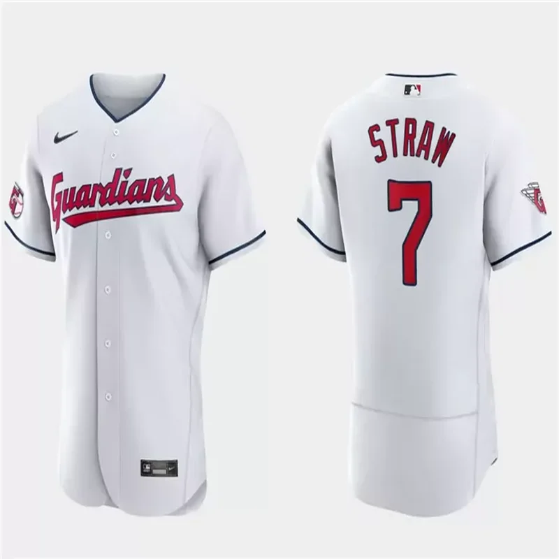 Cleveland Guardians #7 Myles Straw Baseball jersey - Image 3