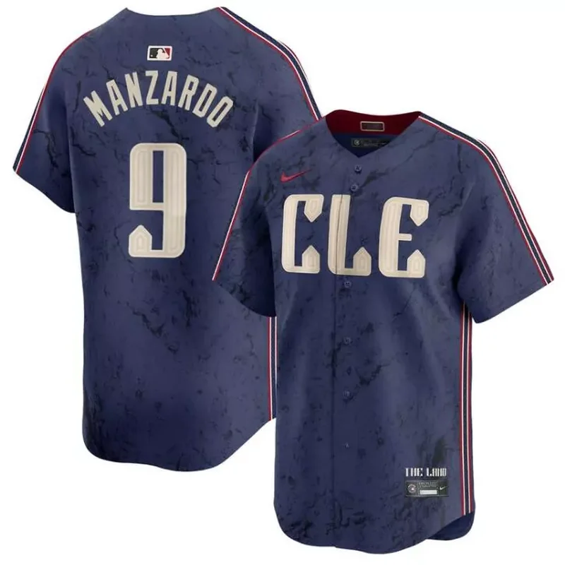 Cleveland Guardians #48 Emmanuel Clase Navy 2024 City Connect Limited Stitched Baseball jersey - Image 2