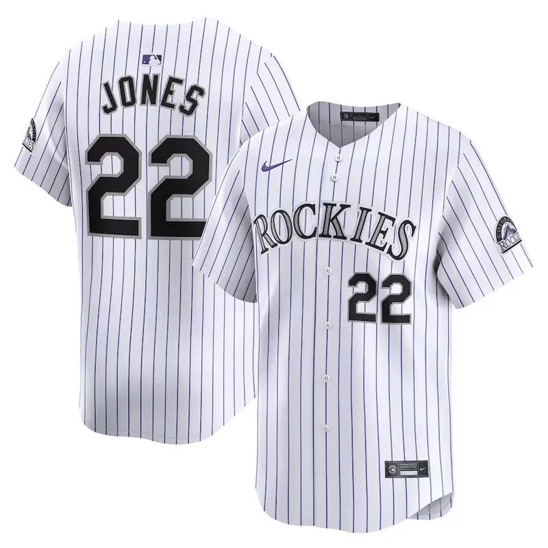 Colorado Rockies #4 Michael Toglia Home Limited Player White Baseball jersey - Image 4