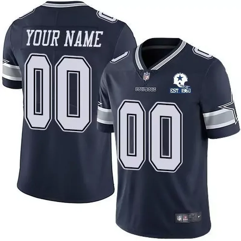 Dallas Cowboys 21 Ezekiel Elliott White Navy Arm Edition Football jersey - Image 3