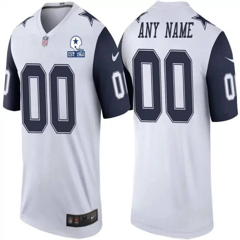 Dallas Cowboys 21 Ezekiel Elliott Blue Navy Patch Edition Men Football jersey - Image 3