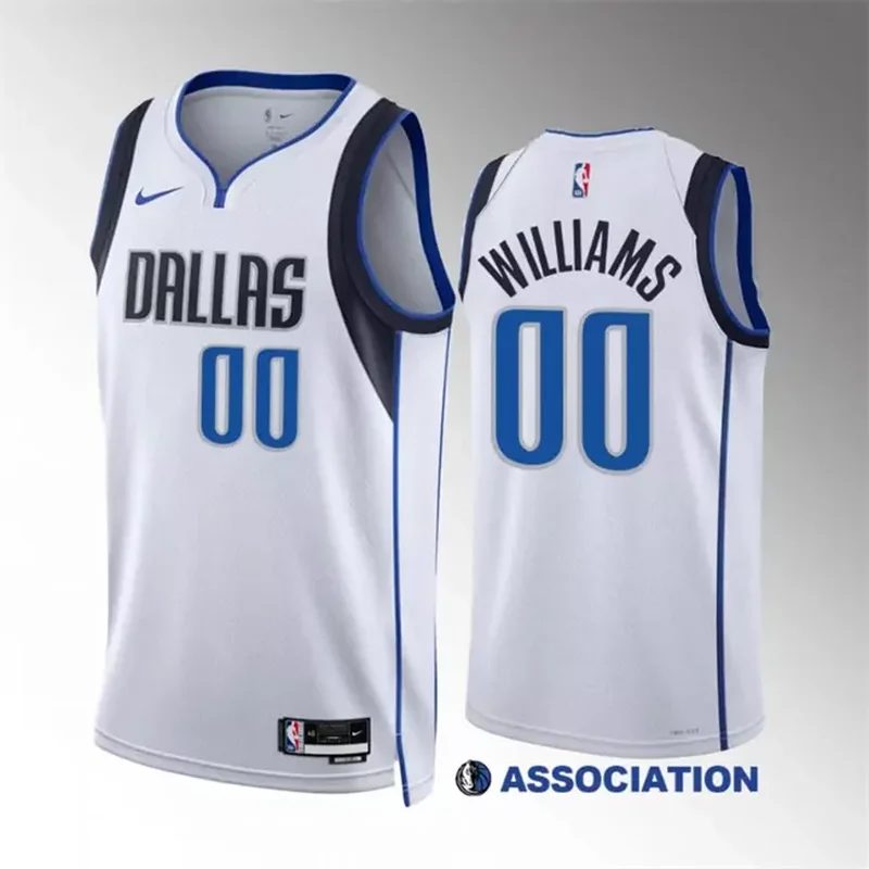 Dallas Mavericks #00 Brandon Williams Blue Icon Edition Stitched Basketball Basketball jersey - Image 5