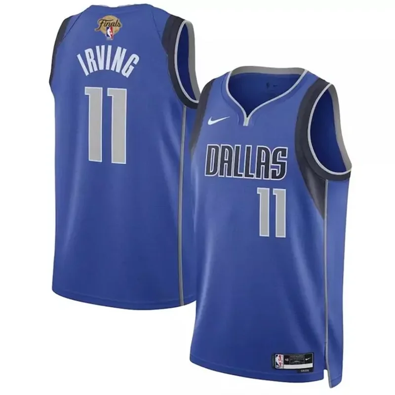 Dallas Mavericks #11 Kyrie Irving Blue 2024 Finals Icon Edition Stitched Basketball Basketball jersey