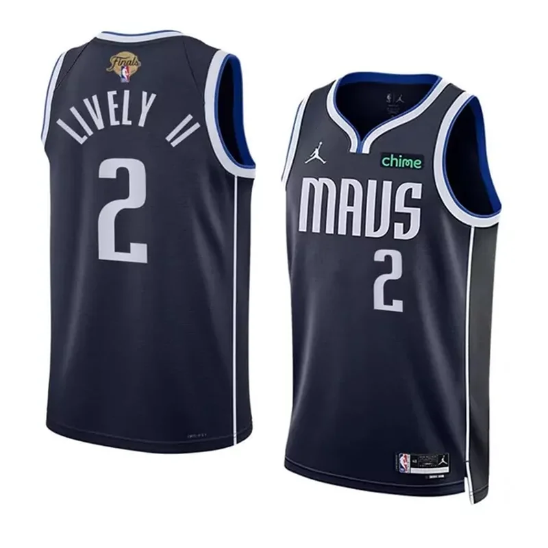 Dallas Mavericks #2 Dereck Lively II Navy 2024 Finals Statement Edition Stitched Basketball jersey