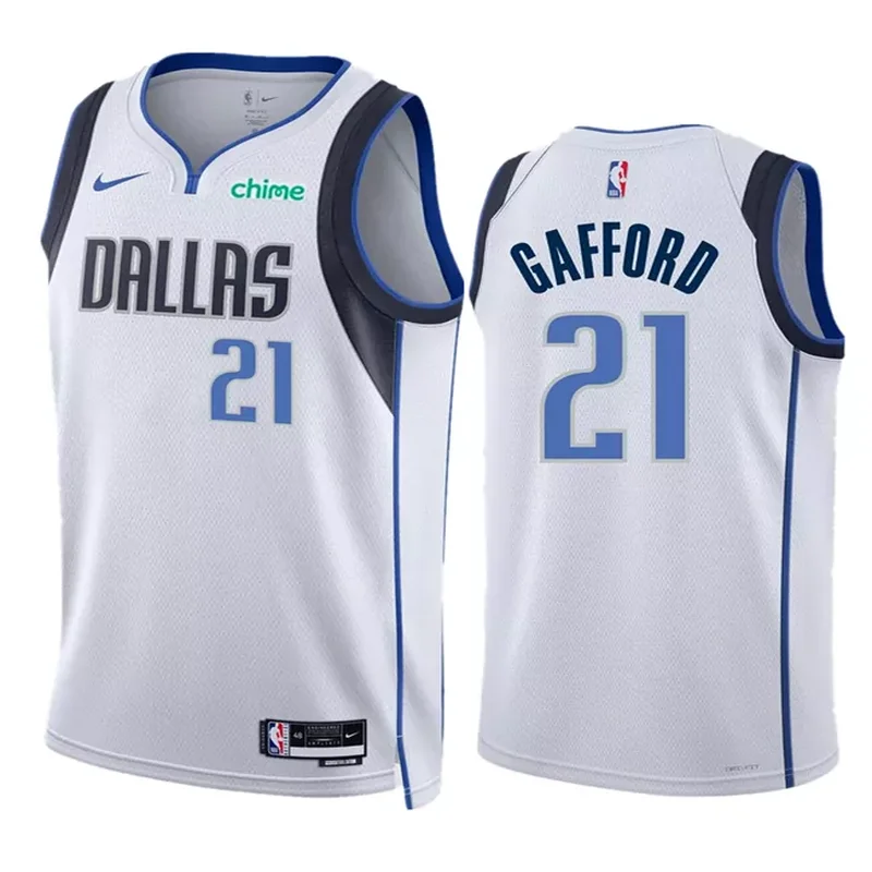 Dallas Mavericks #21 Daniel Gafford White Association Edition Stitched Basketball Basketball jersey