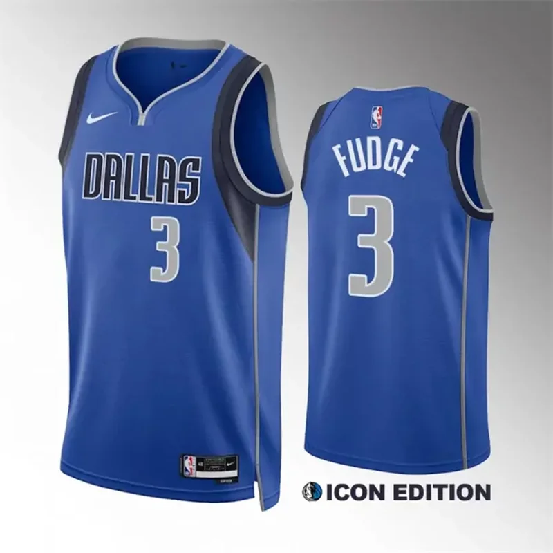 Dallas Mavericks #3 Alex Fudge Blue Icon Edition Stitched Basketball Basketball jersey