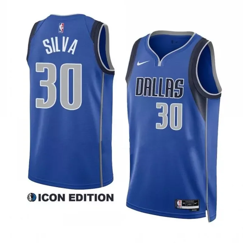 Dallas Mavericks #30 Chris Silva Icon Edition Blue Swingman Basketball jersey