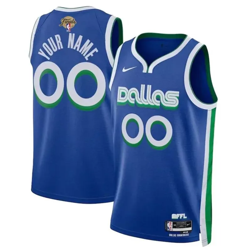 Dallas Mavericks Active Player Custom Blue 2024 Finals City Edition Stitched Basketball Basketball jersey