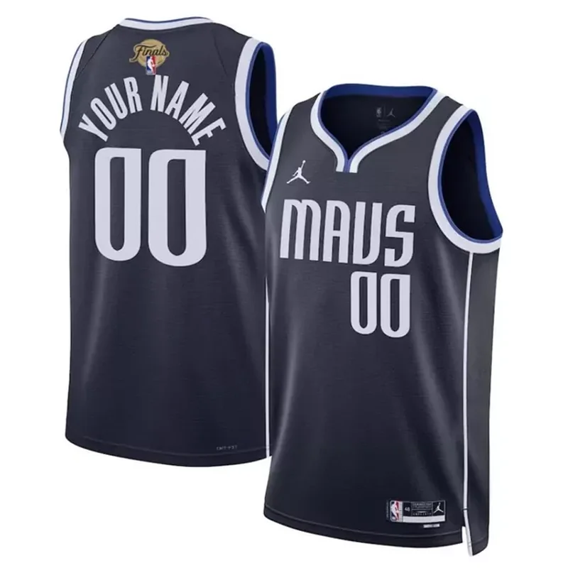 Dallas Mavericks Active Player Custom Navy 2024 Finals Statement Edition Stitched Basketball jersey