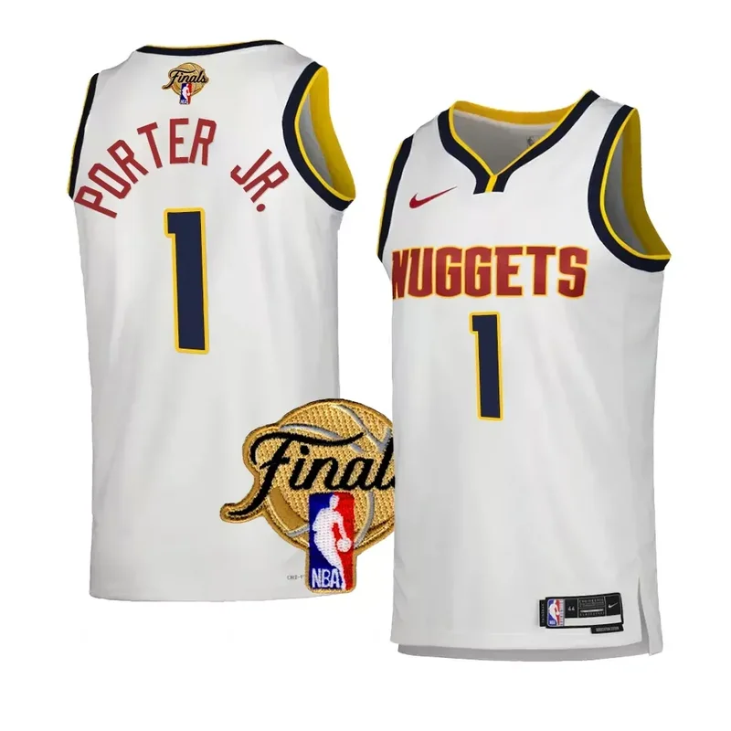 Denver Nuggets #11 Bruce Brown White 2023 Finals Champions Icon Edition Stitched Basketball jersey - Image 2