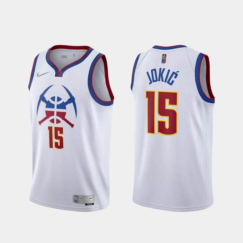 Denver Nuggets #15 Nikola Jokic Reward White Basketball jersey