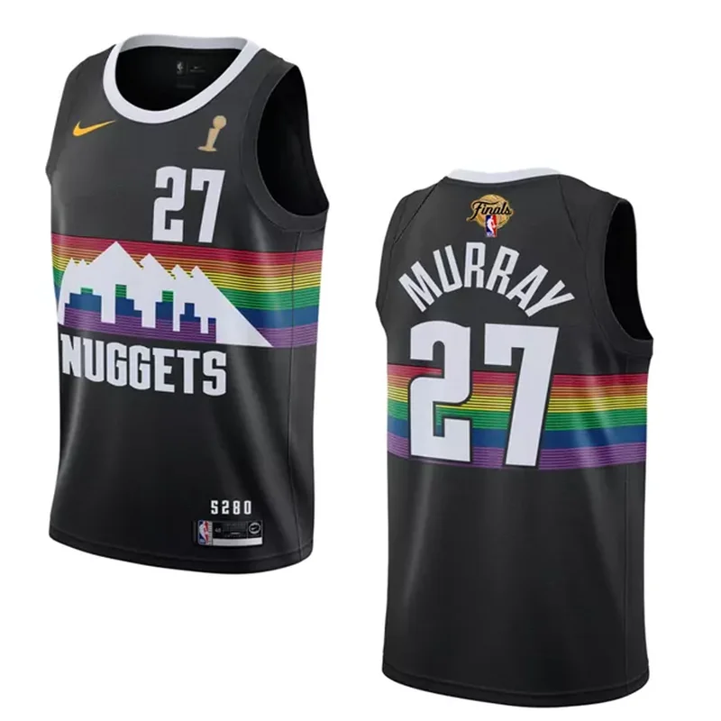 Denver Nuggets #15 Nikola Jokic Black 2023 Finals Champions City Edition Stitched Basketball jersey - Image 3