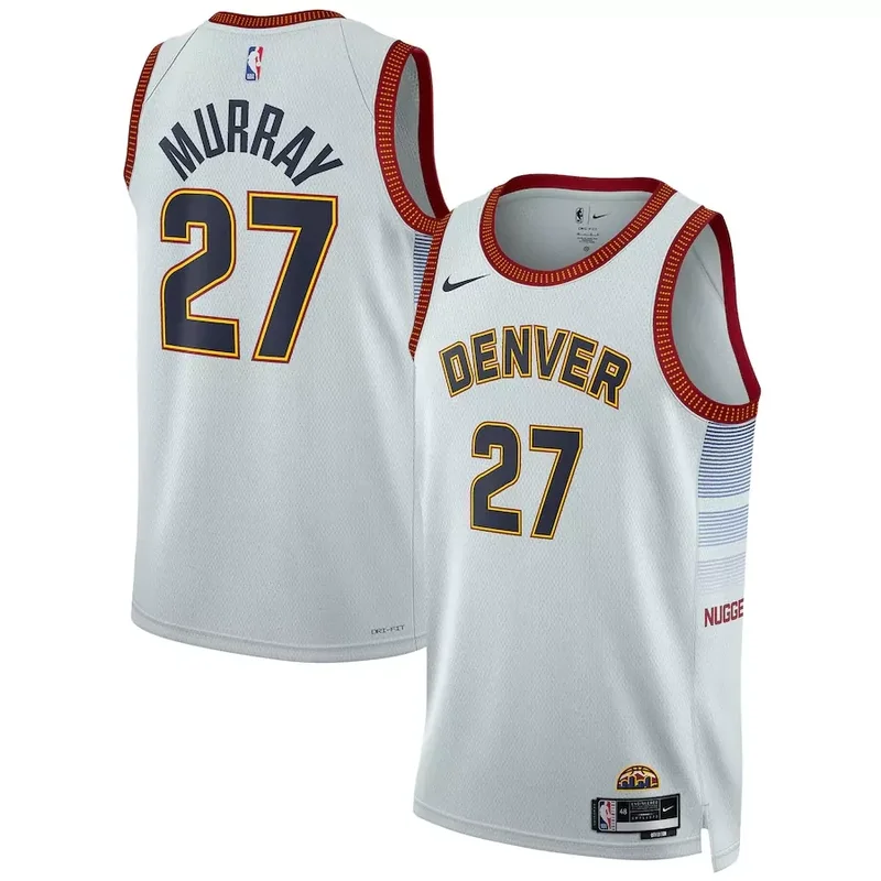 Denver Nuggets #15 Nikola Jokic Unisex 202223 City Edition Silver Basketball jersey - Image 2