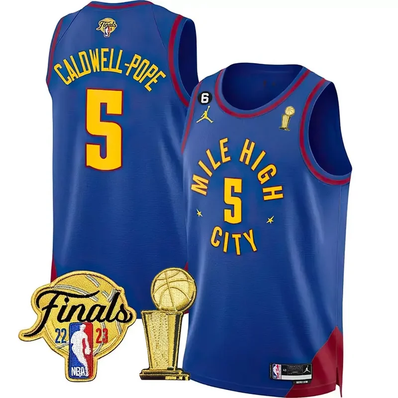 denver nuggets customized white 2023 finals association edition with no.6 patch stitched Basketball jersey - Image 3