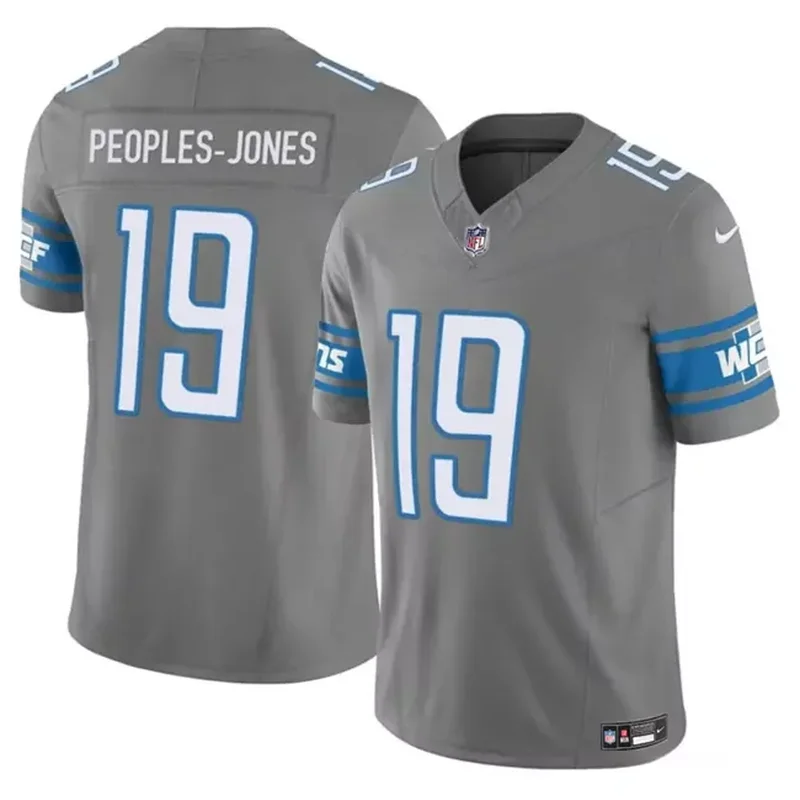 Detroit Lions #19 Donovan Peoples Jones Grey 2023 F.U.S.E. Vapor Untouchable Football jersey