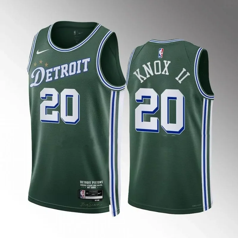 Detroit Pistons #12 Isaiah Livers 2022 23 city edition green jersey Basketball jersey - Image 2