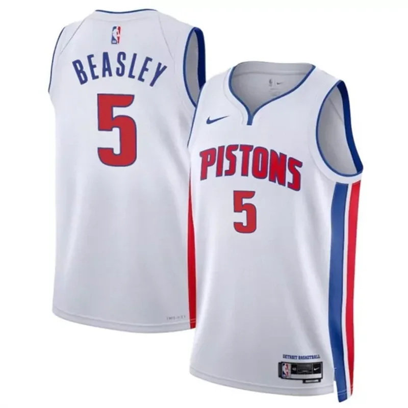 Detroit Pistons #5 Malik Beasley White 2024 Association Edition Stitched Basketball jersey