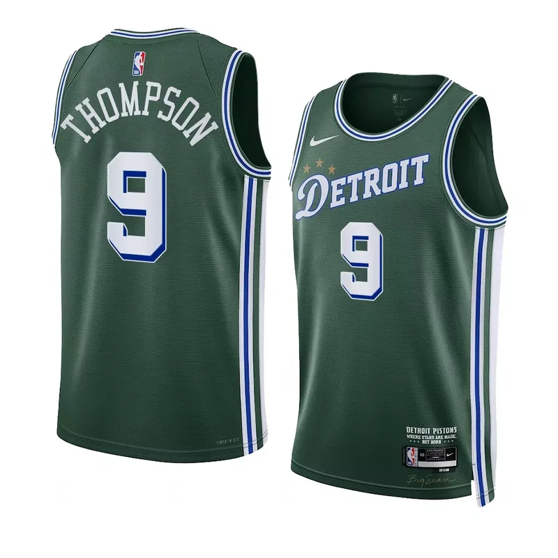 Detroit Pistons #9 Ausar Thompson 2023 NBA Draft Men Green 2022 2023 City Edition Basketball jersey