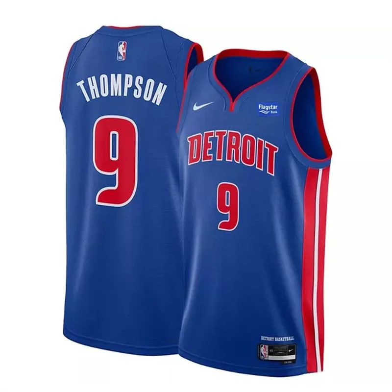 Detroit Pistons #9 Ausar Thompson Blue Icon Edition Stitched Basketball Basketball jersey