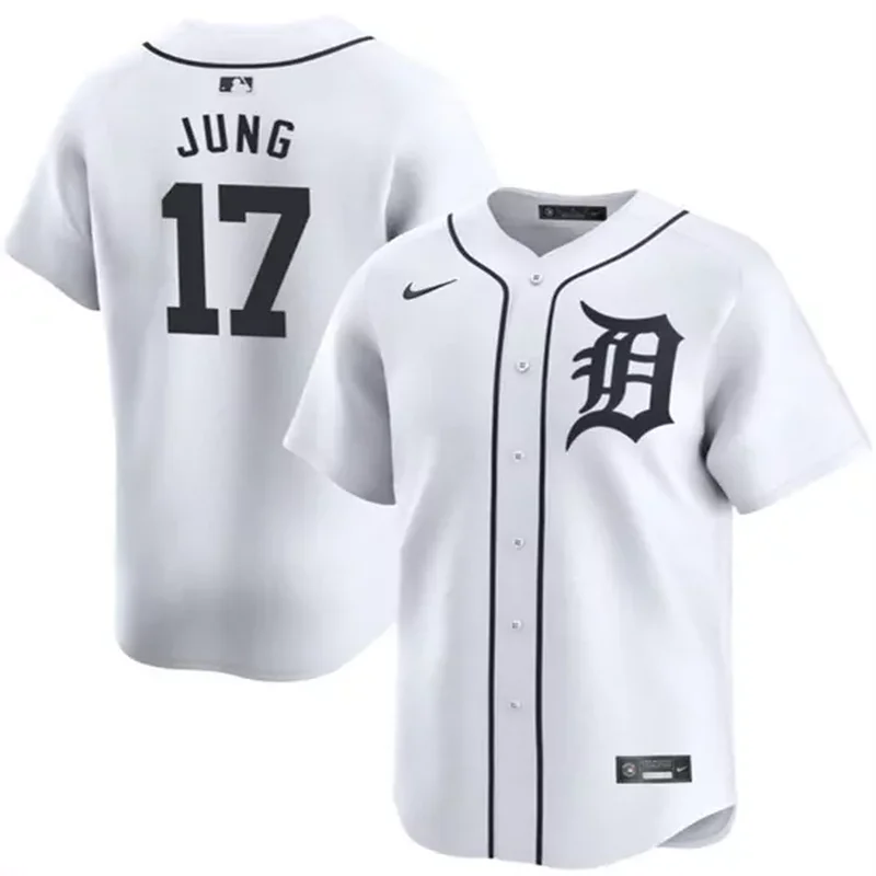 Detroit Tigers No Name Number Home Limited White Baseball jersey - Image 2
