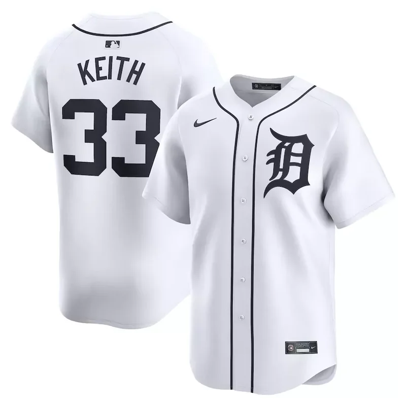 Detroit Tigers #33 Colt Keith Home Limited Player White Baseball jersey