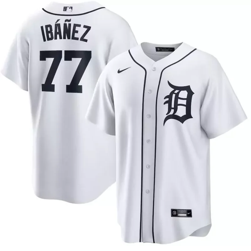 Detroit Tigers #77 Andy Ibanez City Connect Limited Baseball jersey - Image 4