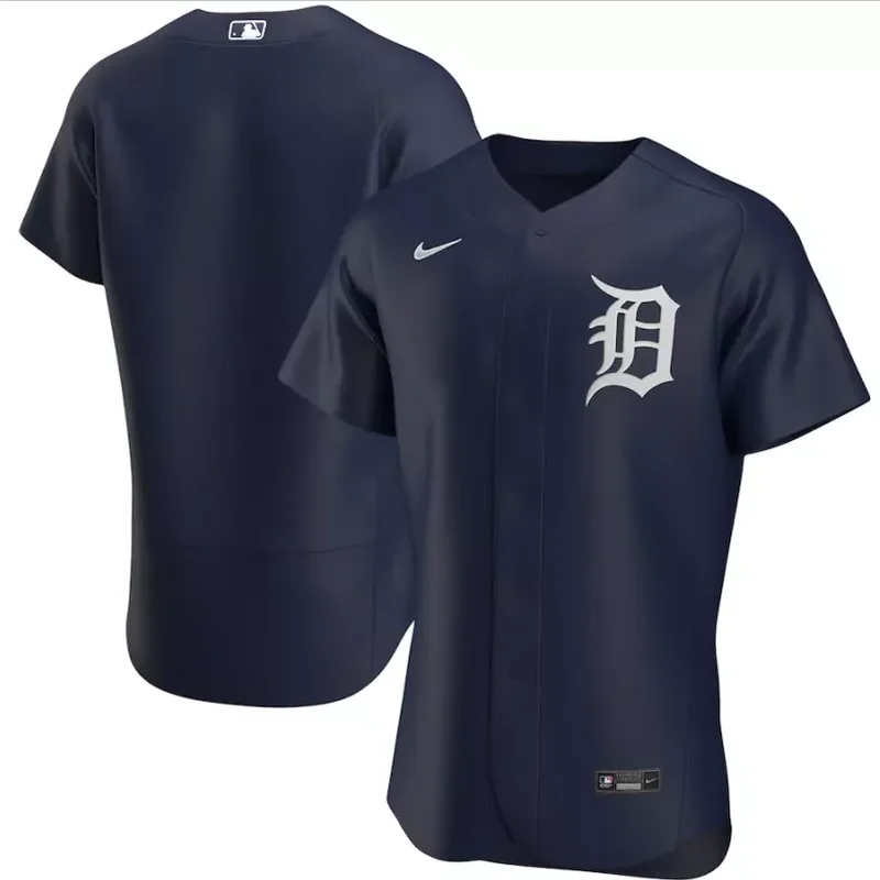 Detroit Tigers No Name Number Home Limited White Baseball jersey - Image 4