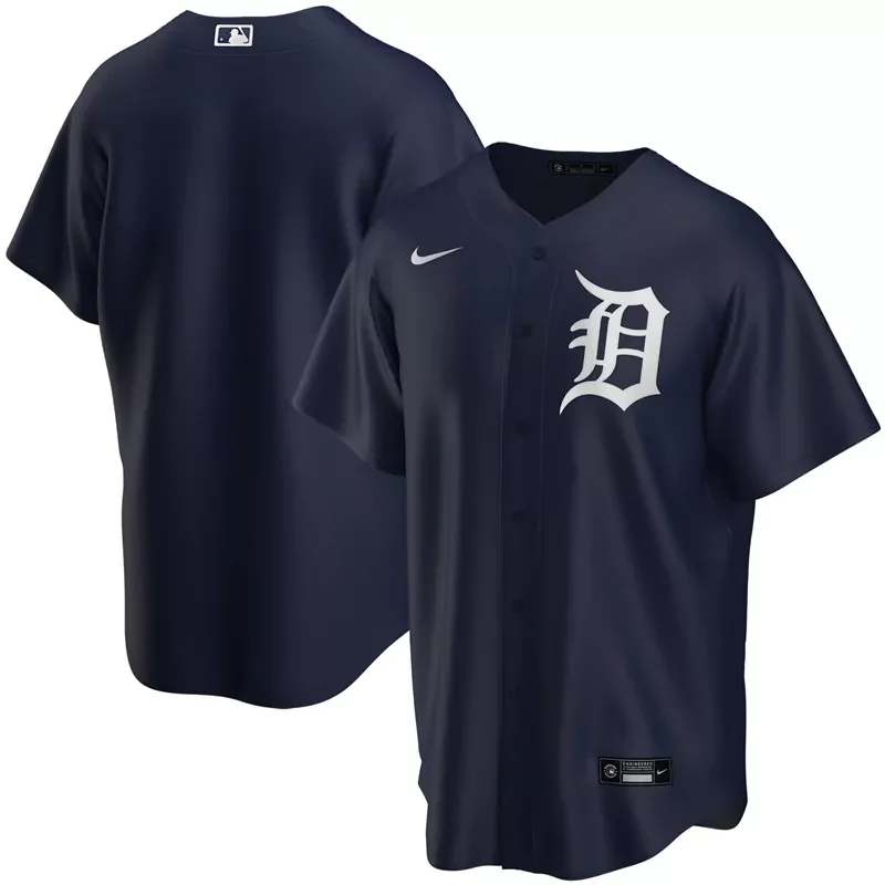 Detroit Tigers Navy Alternate 2020 Team Baseball jersey