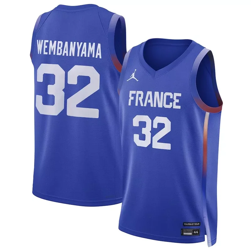 San Antonio Spurs #32 Victor Wembanyama Basketball Jordan Brand 2024 Summer Olympics Player Limited Basketball Royal Basketball jersey