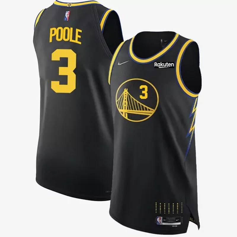 Golden State Warriors #3 Jordan Poole City Black Basketball jersey