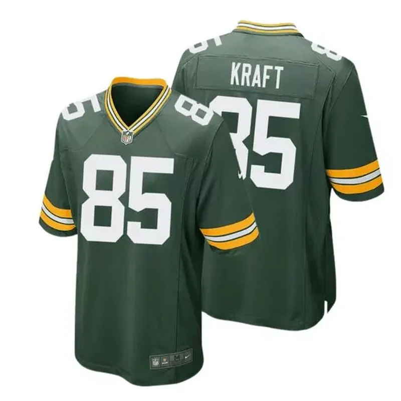 Green Bay Packers #85 Tucker Kraft Green Stitched Game Football jersey
