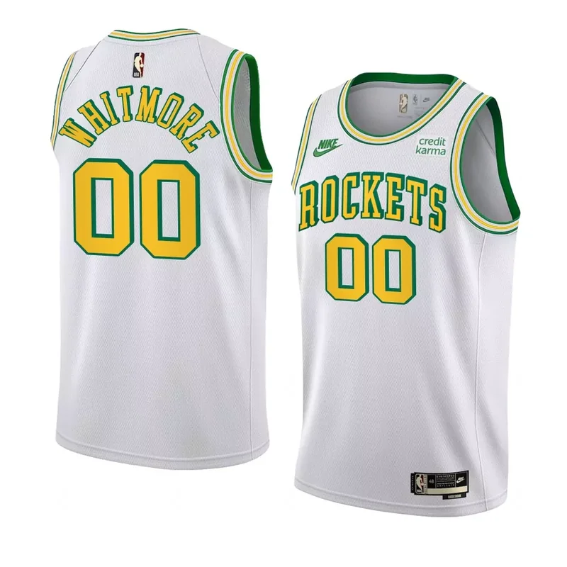 Houston Rockets #00 Cam Whitmore 2023 NBA Draft Men White 2022 2023 Classic Edition Basketball jersey