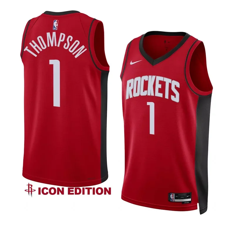 Houston Rockets #1 Amen Thompson 2023 NBA Draft Men Red 2022 2023 Icon Edition Basketball jersey
