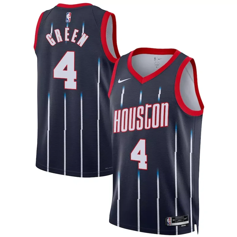 Houston Rockets #4 Jalen Green Unisex 202223 City Edition Navy Basketball jersey