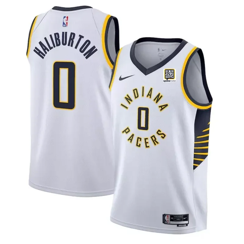 Indiana Pacers #0 Tyrese Haliburton White Association Edition Stitched Basketball Basketball jersey