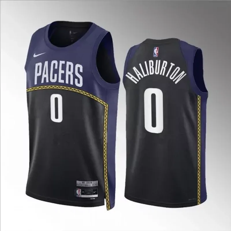 indiana pacers #26 jeremy lamb 75th anniversary city black Basketball jersey - Image 5