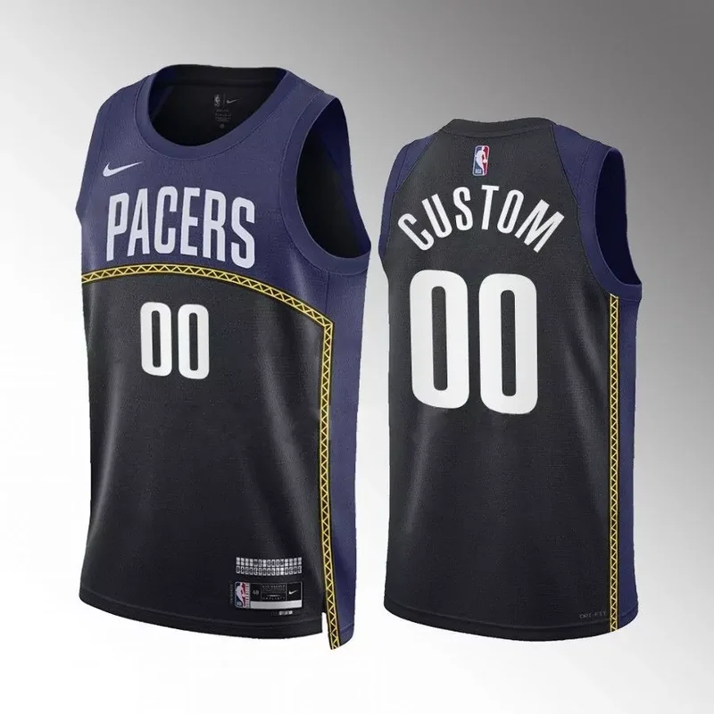 Indiana Pacers #25 jalen smith black navy 2022 23 city edition swingman jersey Basketball jersey - Image 4