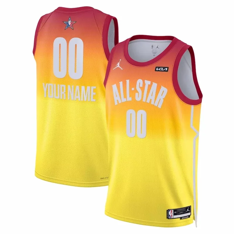 2022 NBA All Star Game Custom name number Gray Basketball jersey - Image 3